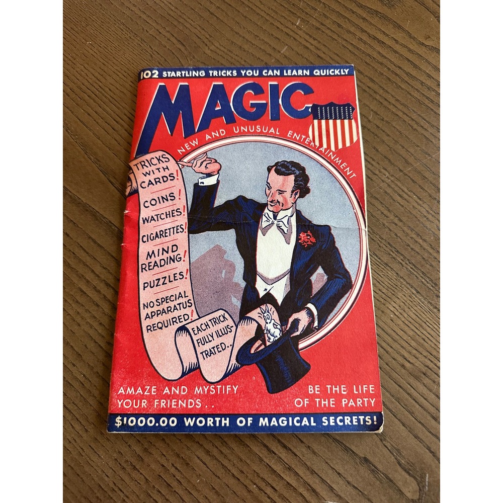 Vtg Magic 102 Startling Tricks Booklet D. Robbins & Co. Card Coin Sleight Hand